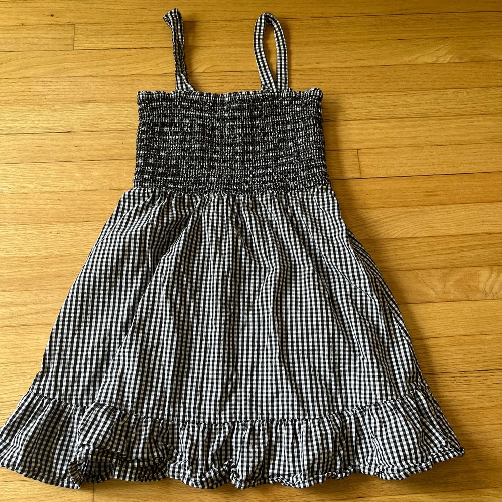 Charming Black and White Gingham Dress